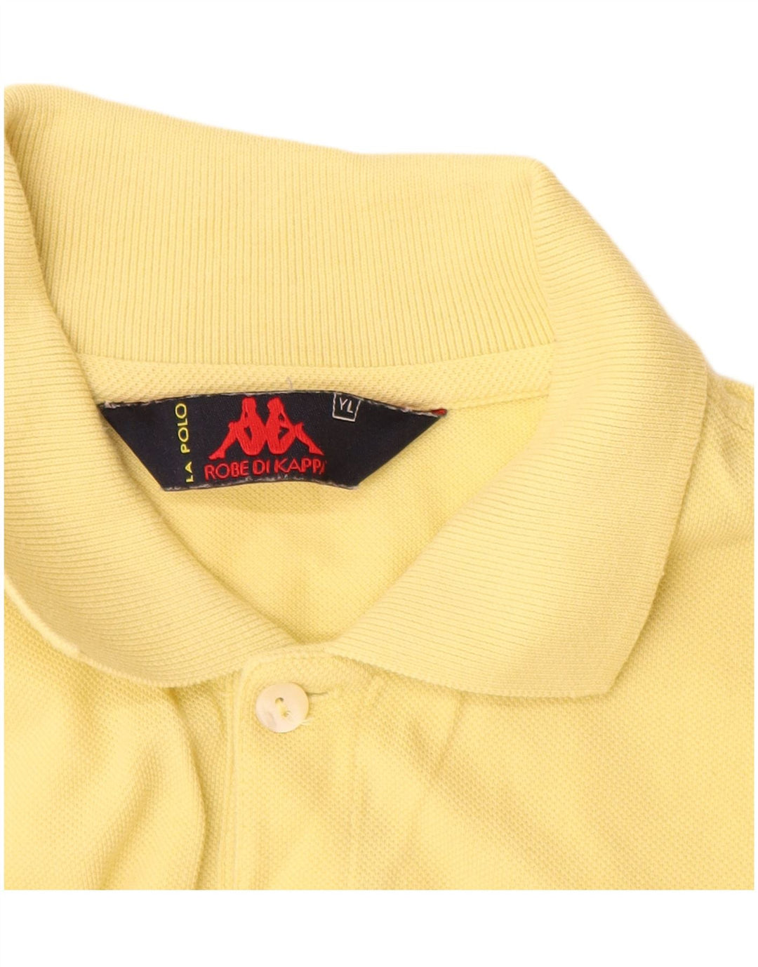 KAPPA Poloshirt für Jungen, 13–14 Jahre, groß, gelbe Baumwolle