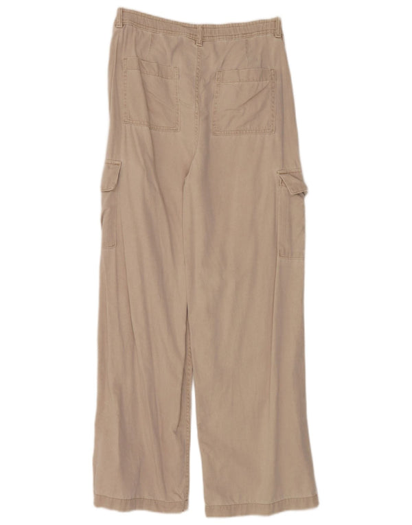 Marks & Spencer Mädchen-Cargohose mit weitem Bein, 13–14 Jahre, W28 L28, Beige