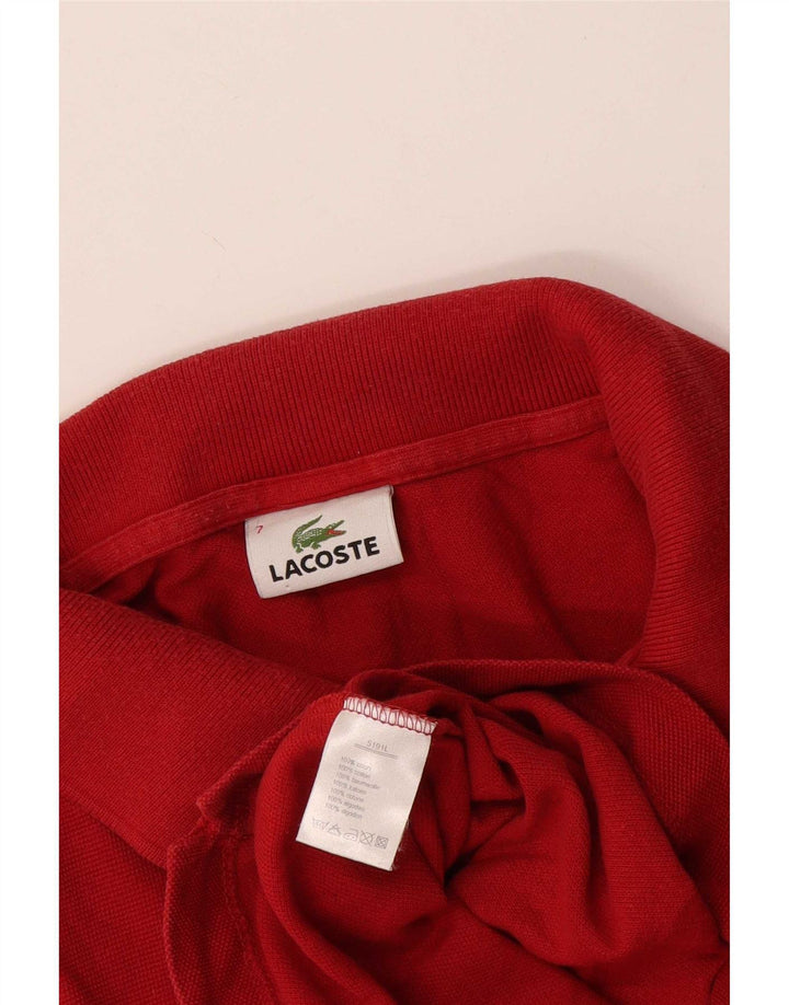 Lacoste Herren-Poloshirt, Größe 7 2XL, rote Baumwolle