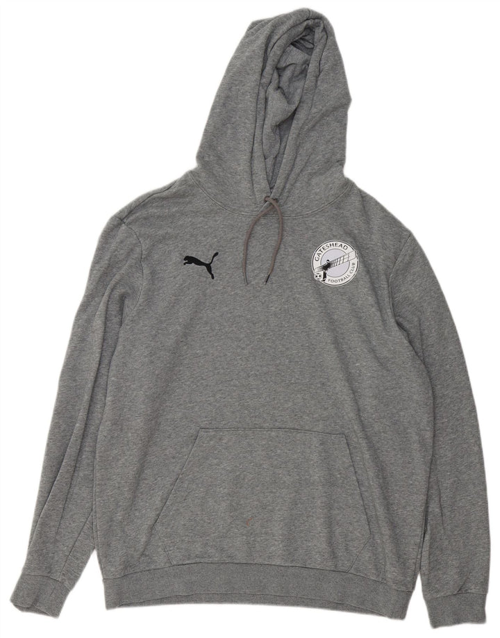 Puma Herren Kapuzenpullover, groß, grau gefleckte Baumwolle