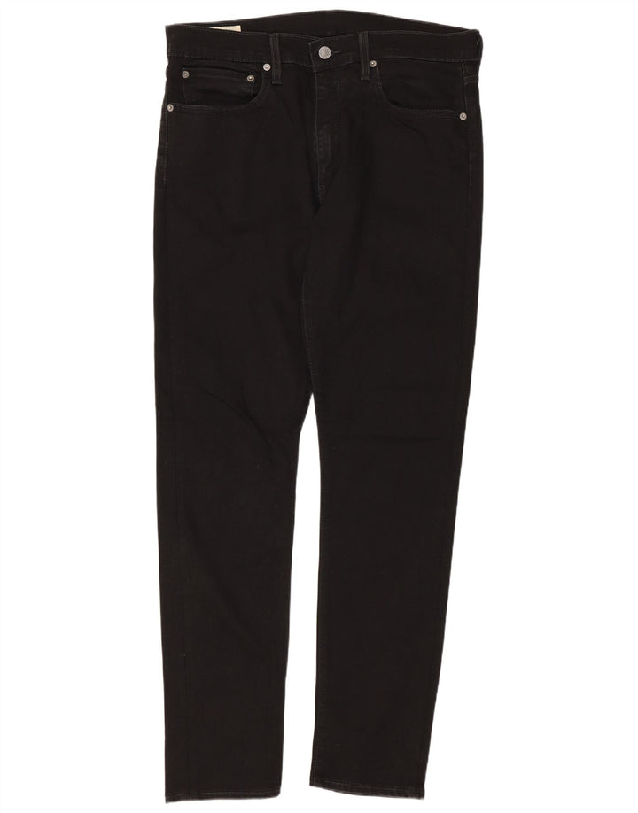 Levi's Herren 512 Slim Tapered Jeans W34 L32 Schwarze Baumwolle