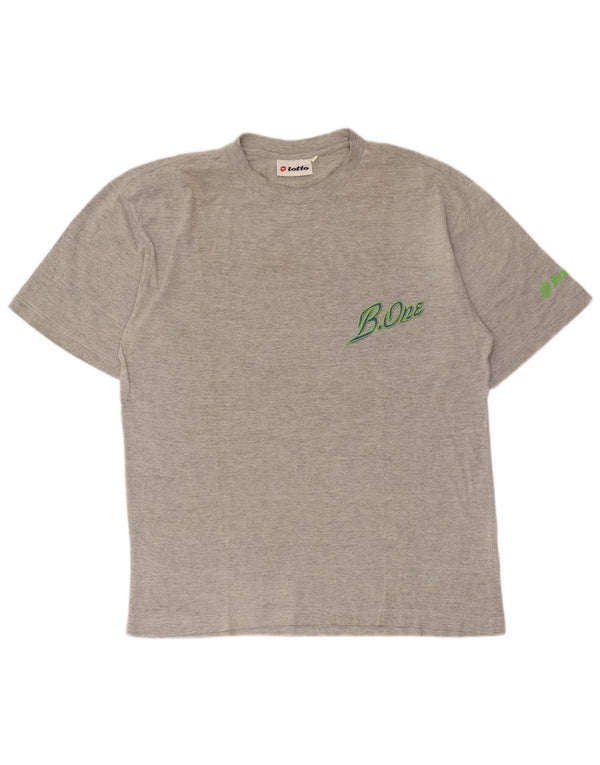 Lotto Herren-T-Shirt mit Grafik, mittelgraue Baumwolle