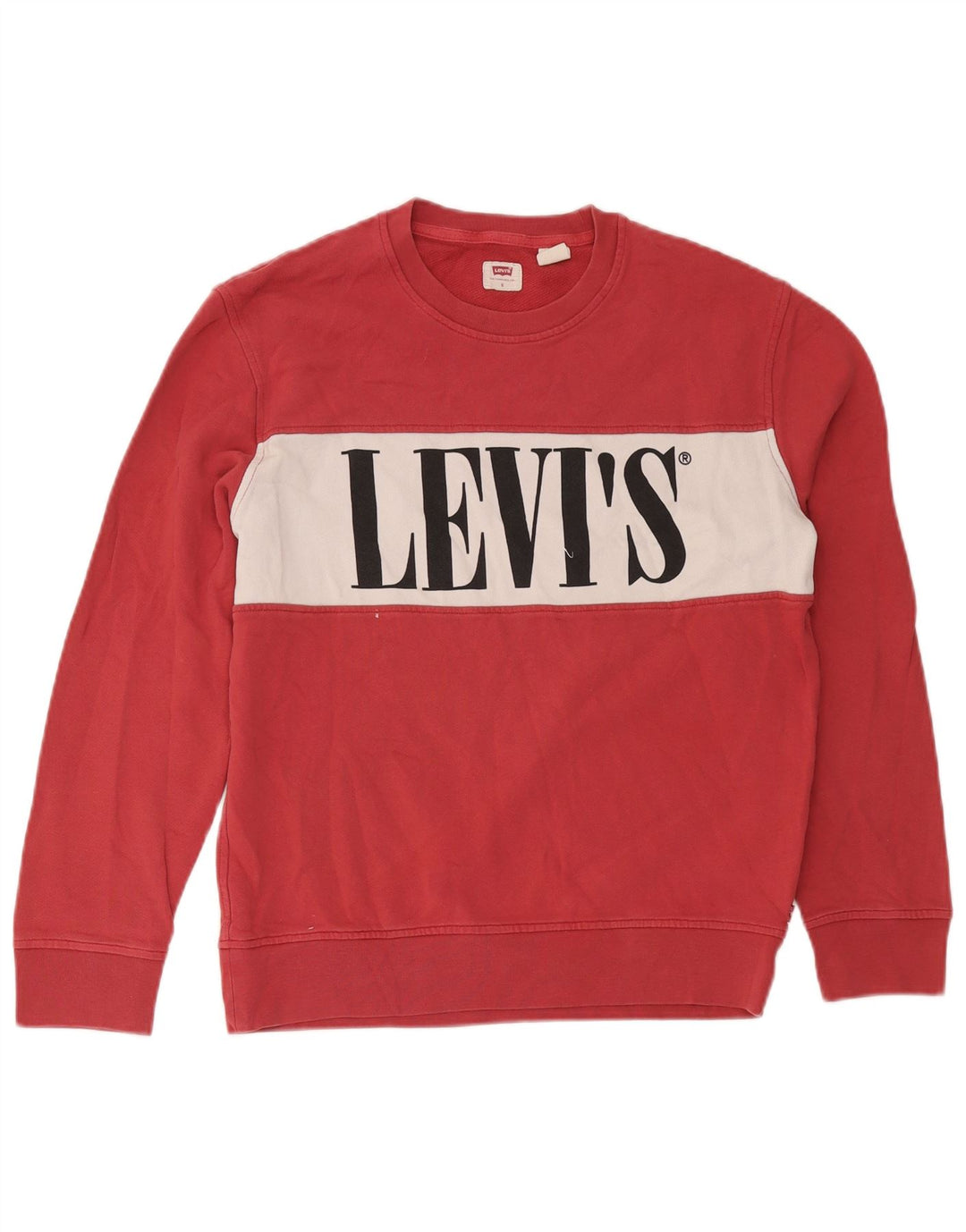 Levi's Herren-Sweatshirt mit grafischem Print, klein, rosa, Colourblock-Baumwolle