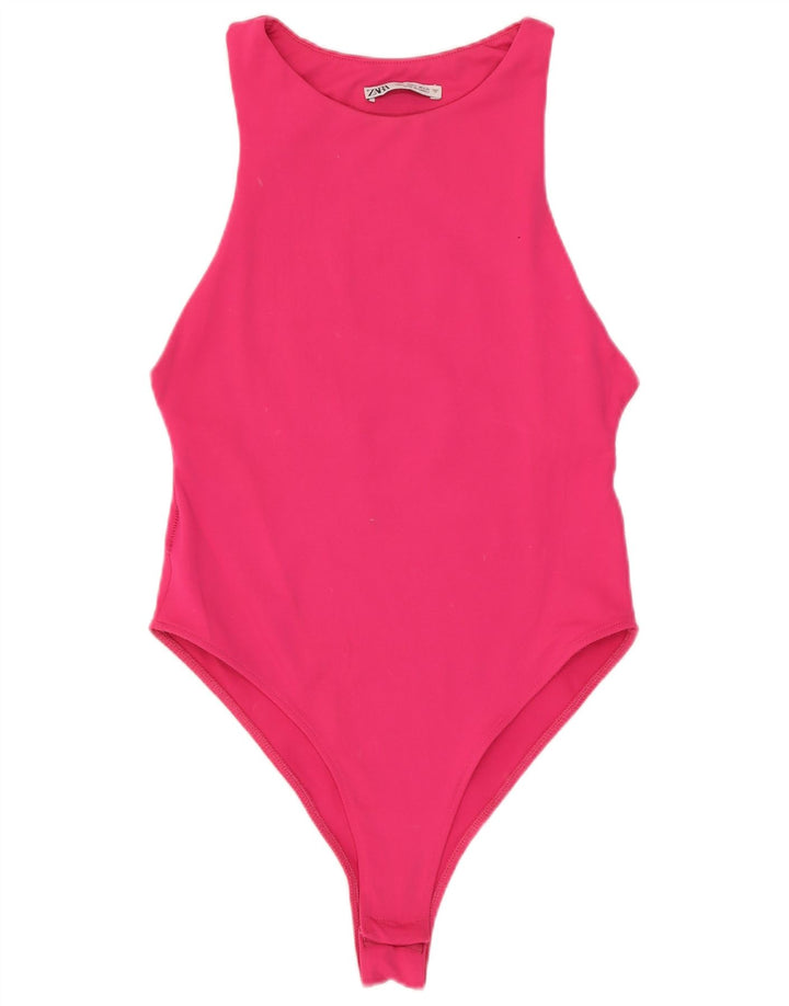 Ärmelloser Damen-Body von Zara, Gr. 8, Rosa