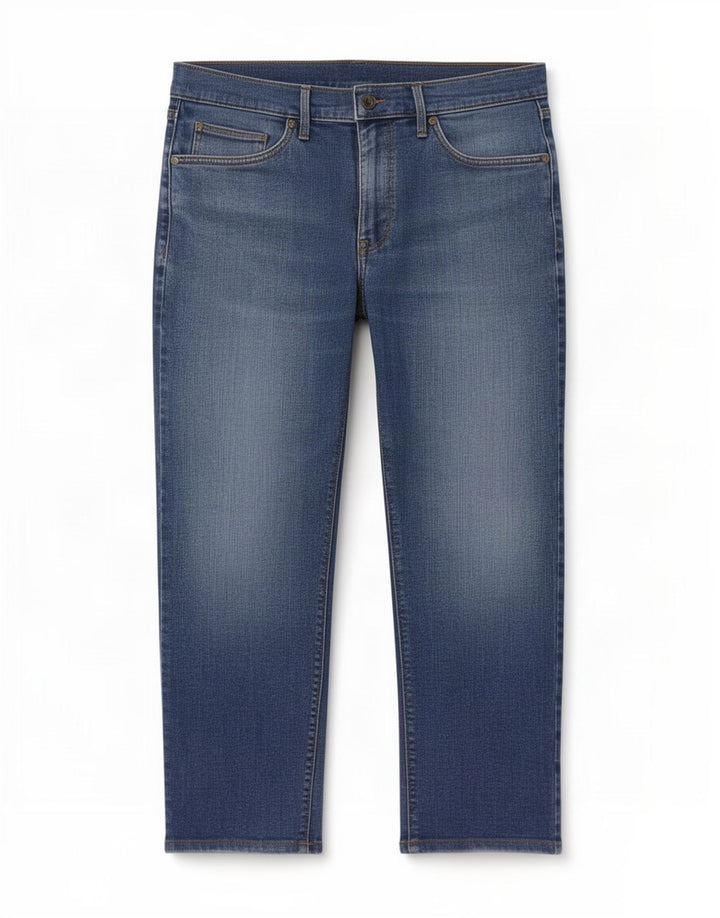 Marks & Spencer Herren Straight Jeans W32 L25 Blaue Baumwolle