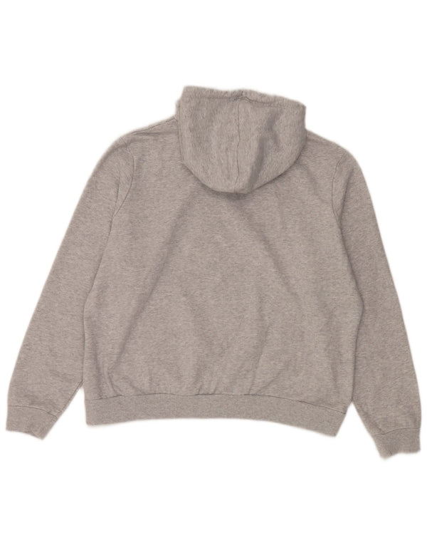 Puma Womens Graphic Oversized Hoodie Jumper UK 18 XL Grey Flecked Cotton