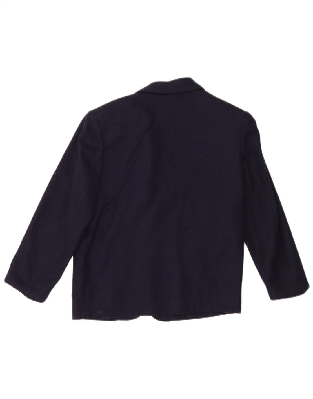 Benetton Jungen-Blazer mit 2 Knöpfen, 10–11 Jahre, mittelmarineblaue Wolle