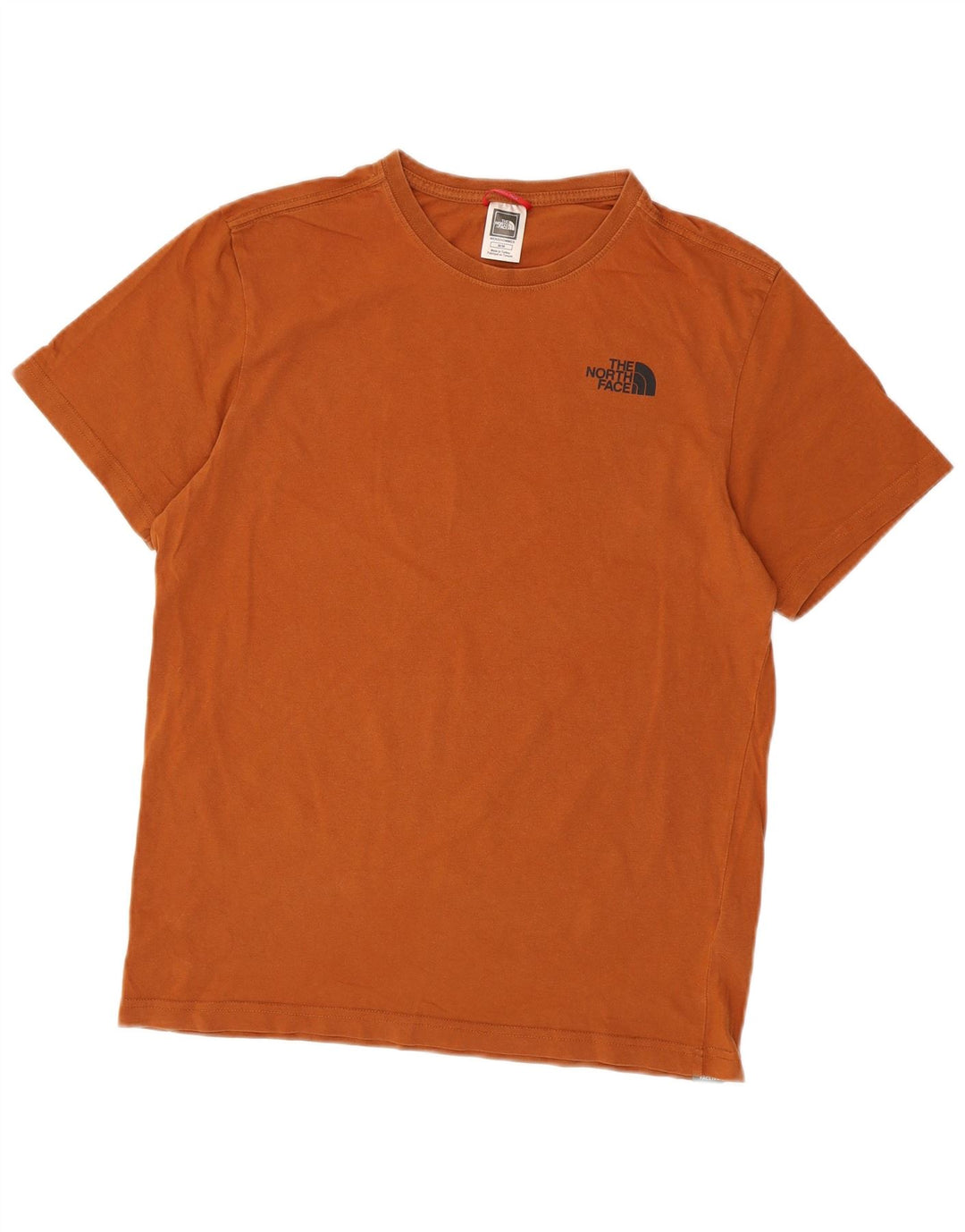 The North Face Herren Grafik-T-Shirt-Oberteil aus mitteloranger Baumwolle