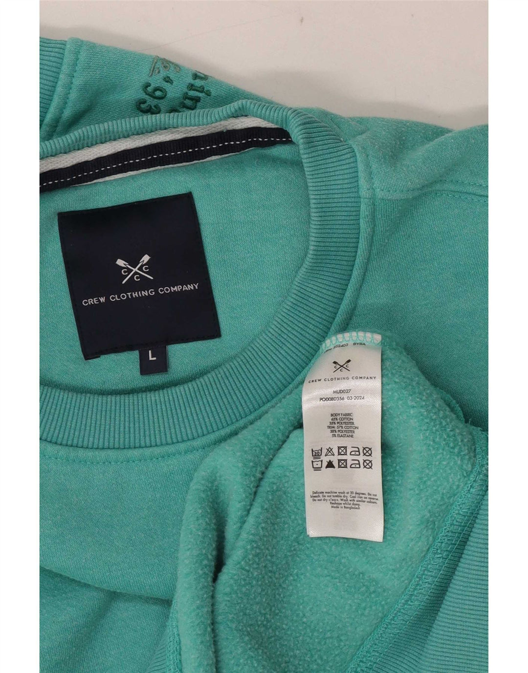 Crew Clothing Herren-Sweatshirt mit Grafik, Größe L, Grün, Baumwolle