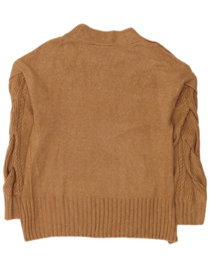 Dkny Rollkragenpullover für Damen, UK 14, Mittelbraun, Acryl