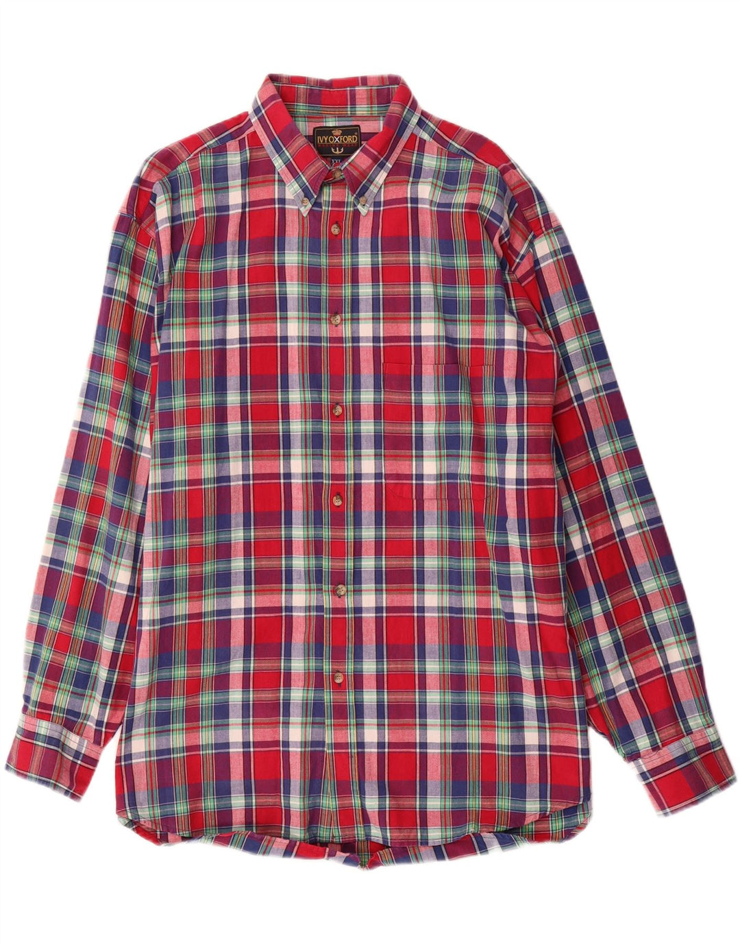 Ivy Oxford Herrenhemd 2XL Mehrfarbig kariert Baumwolle
