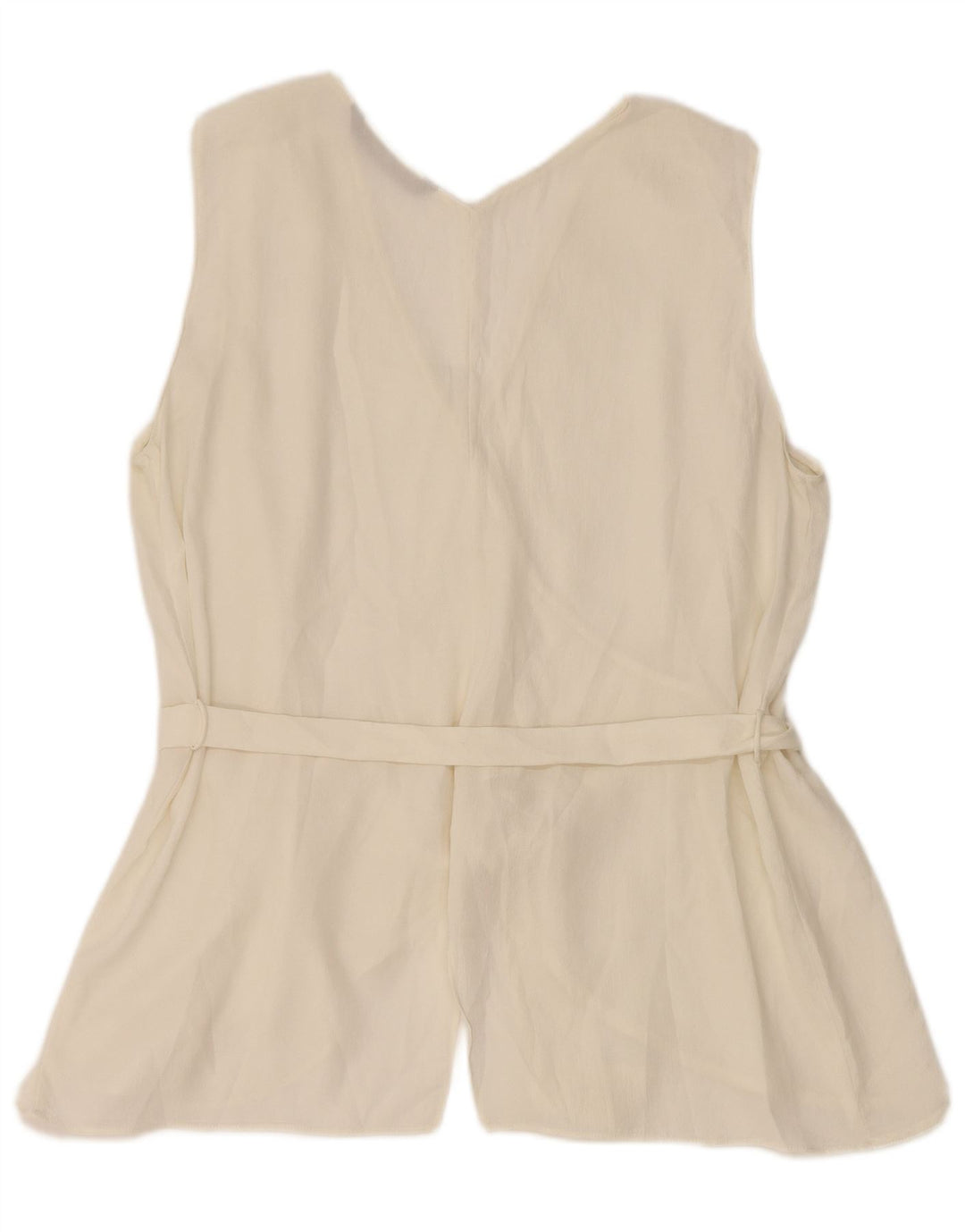 Zara Damen ärmelloses Blusenoberteil UK 18 XL Weiß