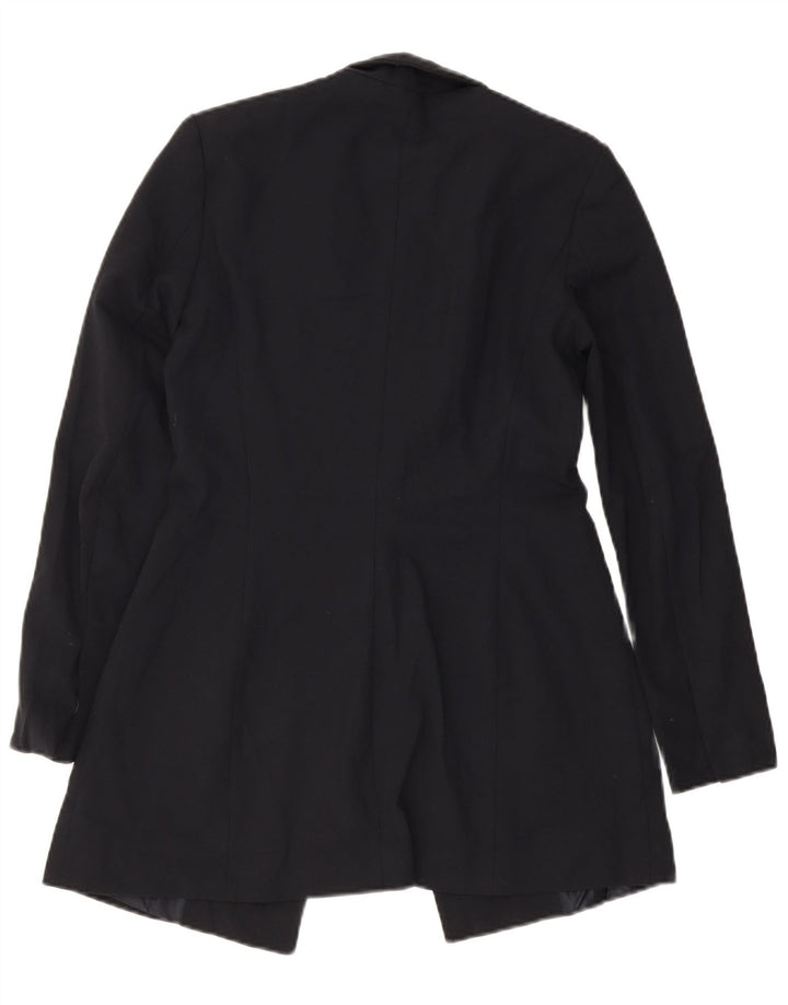 ZARA Womens Blazer Jacket UK 12 Medium Black Acetate