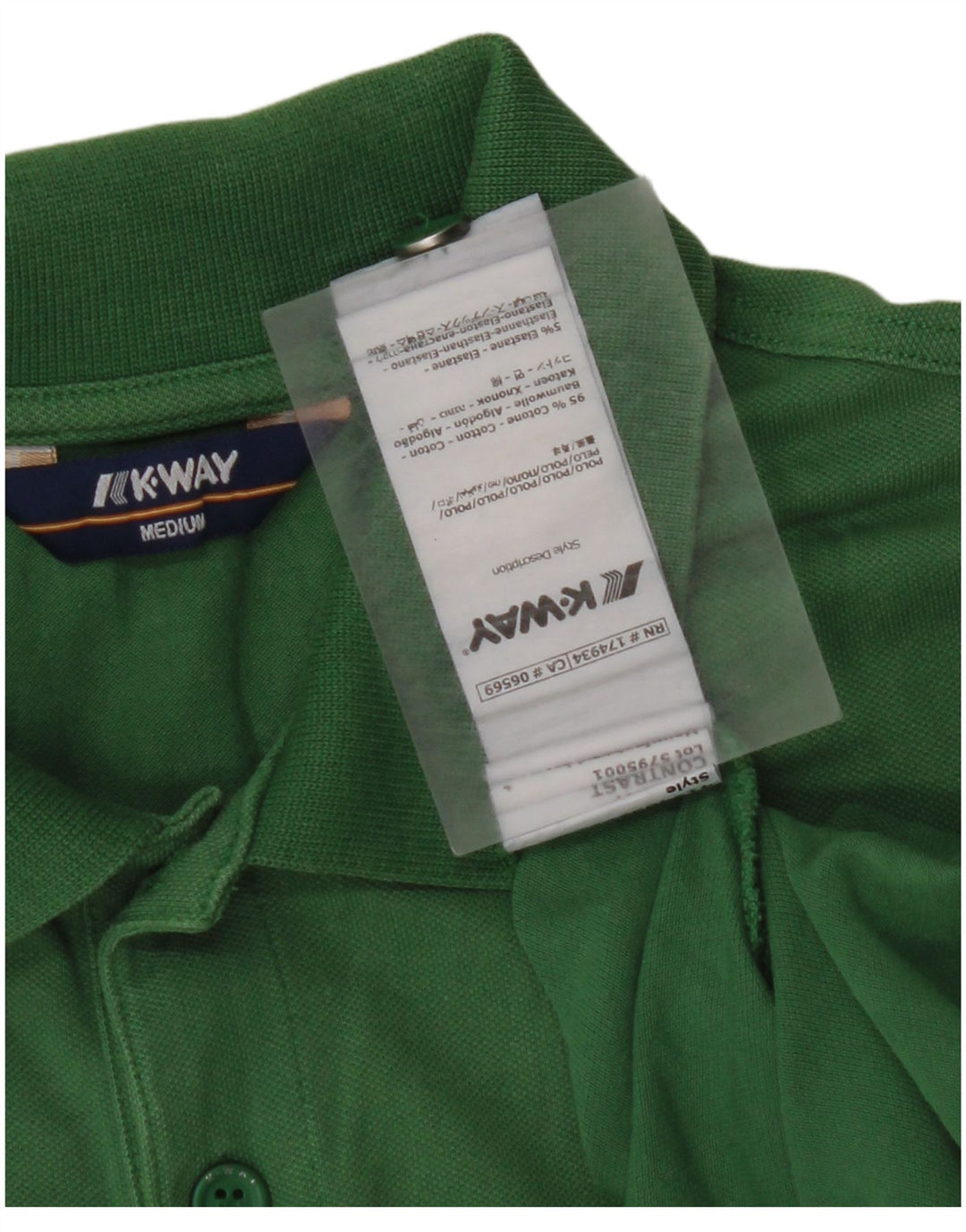 K-WAY Herren-Poloshirt aus mittelgrüner Baumwolle