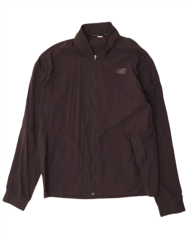 NEW BALANCE Herren-Trainingsanzug-Top-Jacke, mittelgroß, Schwarz