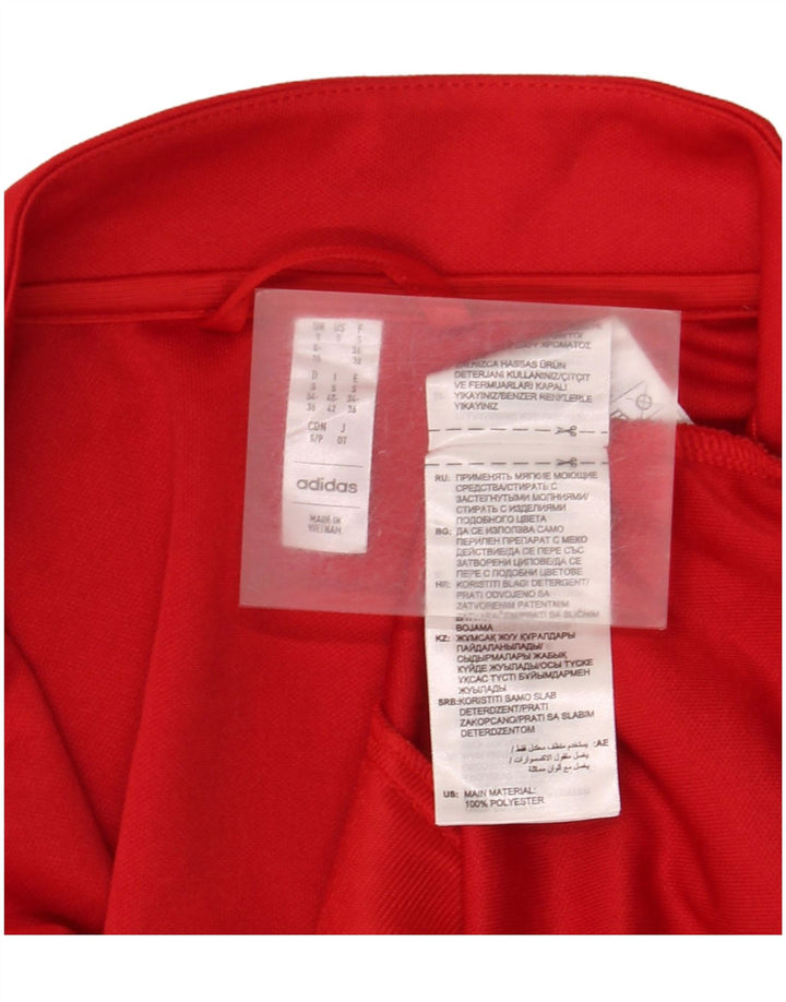 Adidas Damen Aeroready Trainingsanzug Top Jacke UK 8/10 Small Rot Polyester
