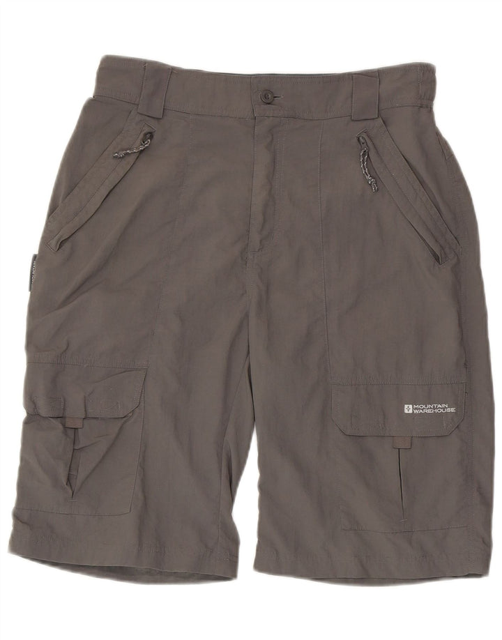 Mountain Warehouse Herren-Cargoshorts W30 Mittelgraues Nylon
