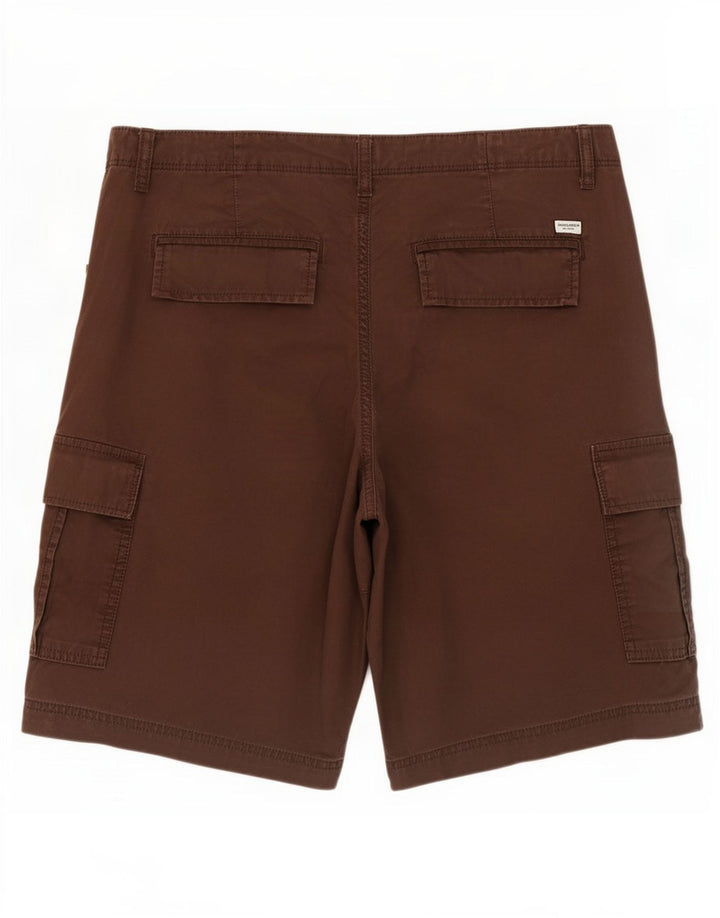 Jack & Jones Herren Cargo-Shorts, Größe L, W34, braune Baumwolle