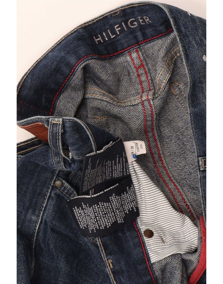 Tommy Hilfiger Herren Bootcut Jeans W36 L30 Blaue Baumwolle