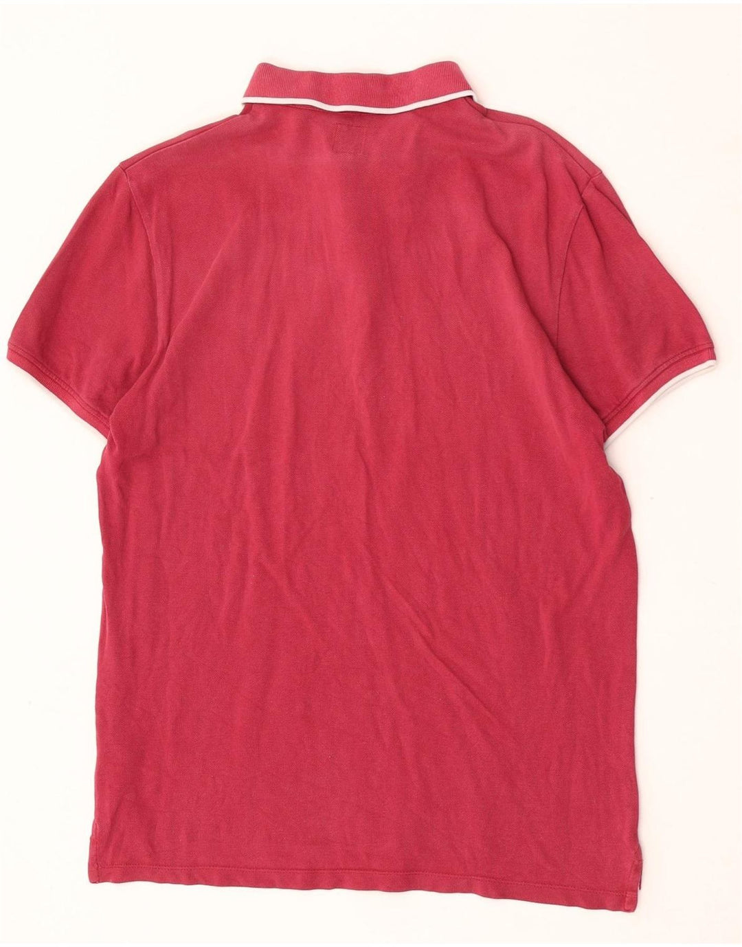 Jack Wills Herren-Poloshirt, Größe L, Burgunderrot, Baumwolle