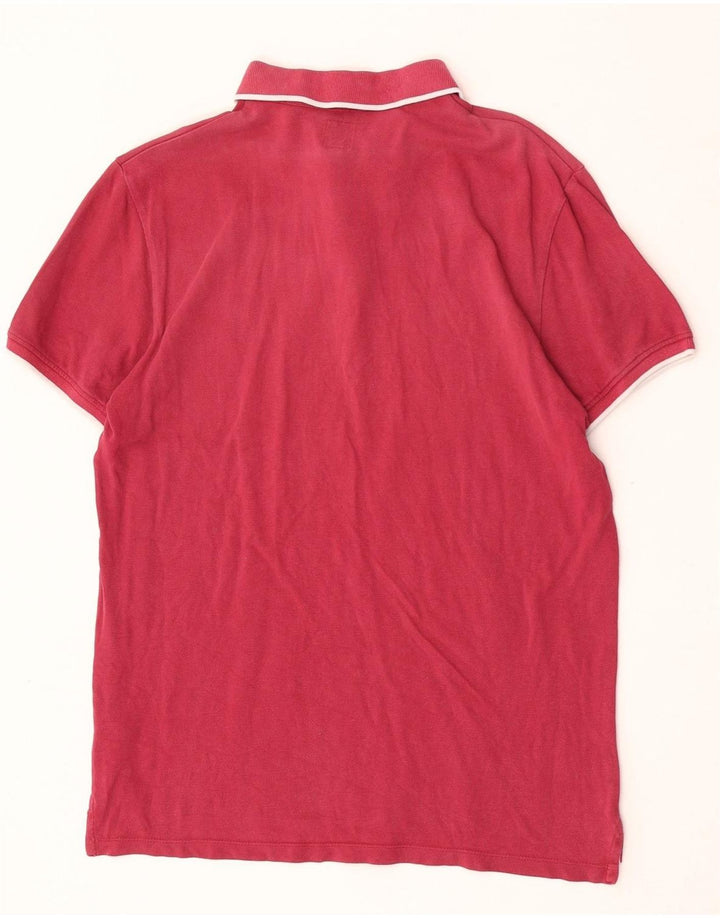 Jack Wills Herren-Poloshirt, Größe L, Burgunderrot, Baumwolle