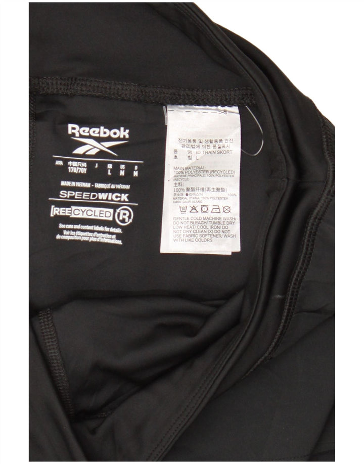 Reebok Damen Skort UK 14 Medium Schwarz Polyester