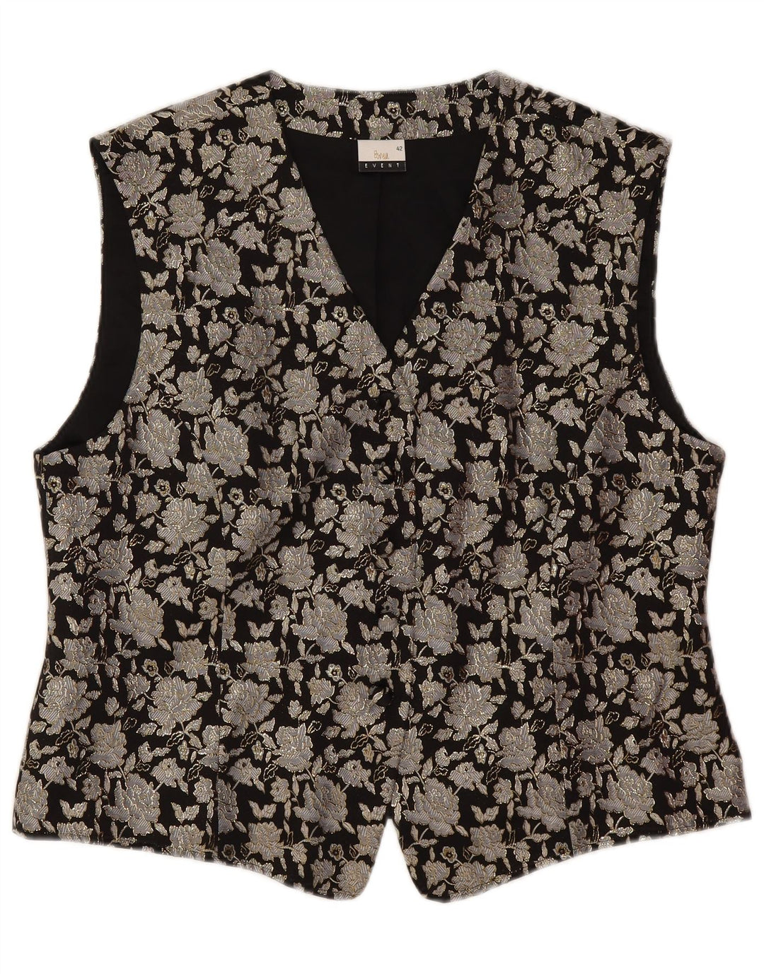 Tru Womens Crop Top EU 48 Large Schwarz geblümtes Polyamid