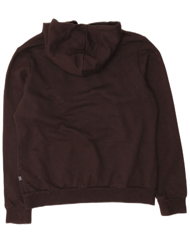 Puma Damen Graphic Hoodie Pullover UK 14 Medium Schwarz