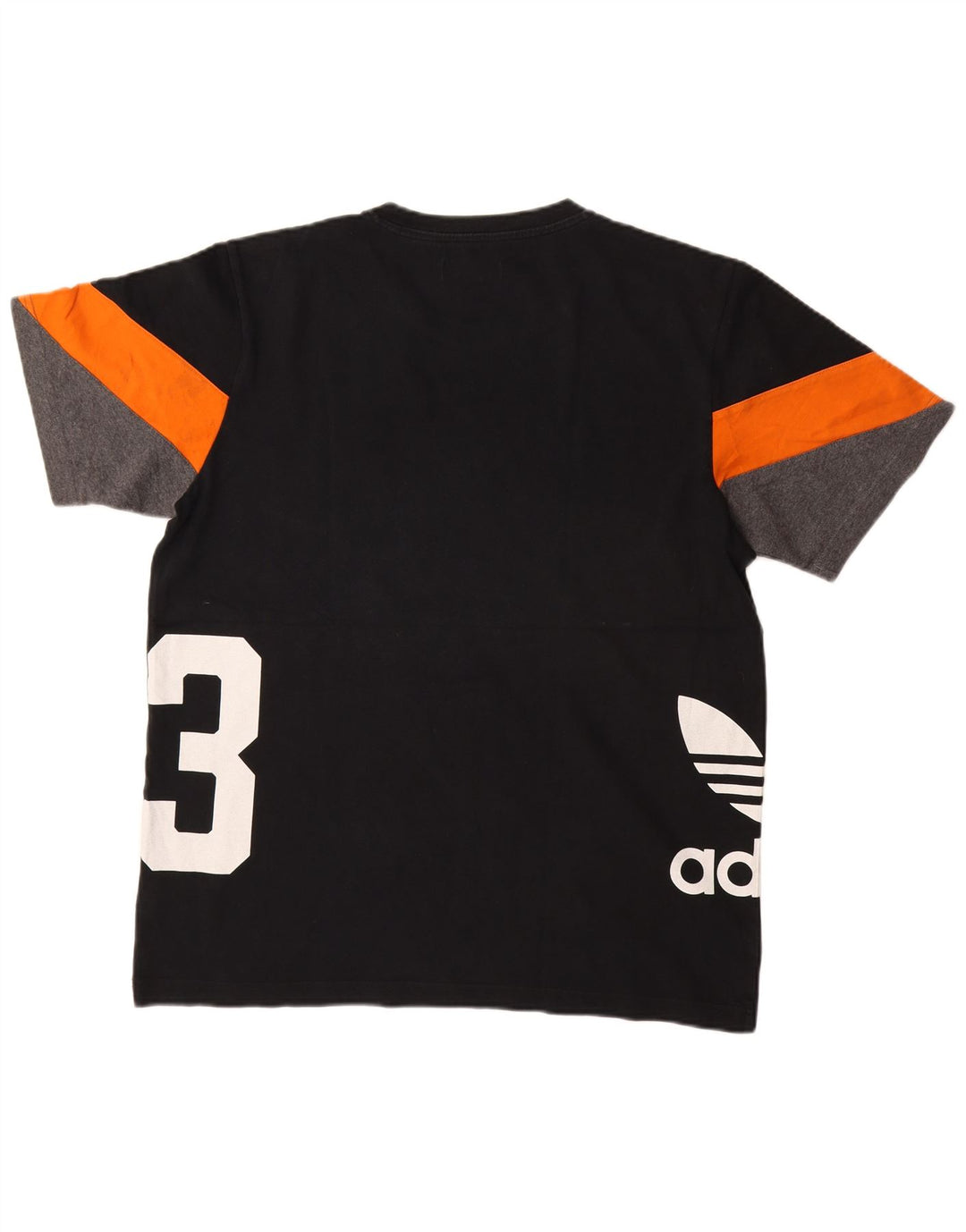 Adidas Herren-T-Shirt mit Grafik, groß, schwarz, Colourblock-Baumwolle