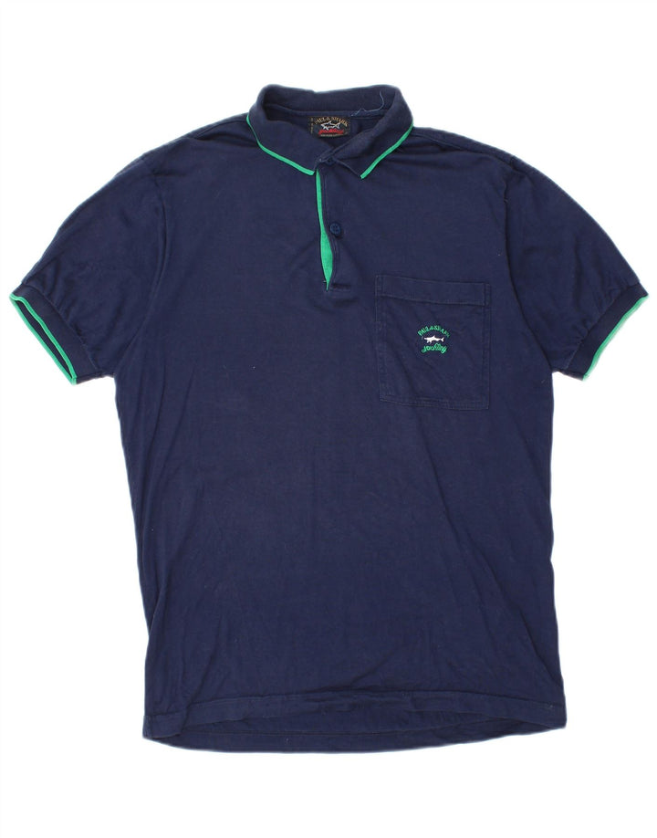 PAUL & SHARK Herren-Poloshirt, klein, marineblau, Baumwolle