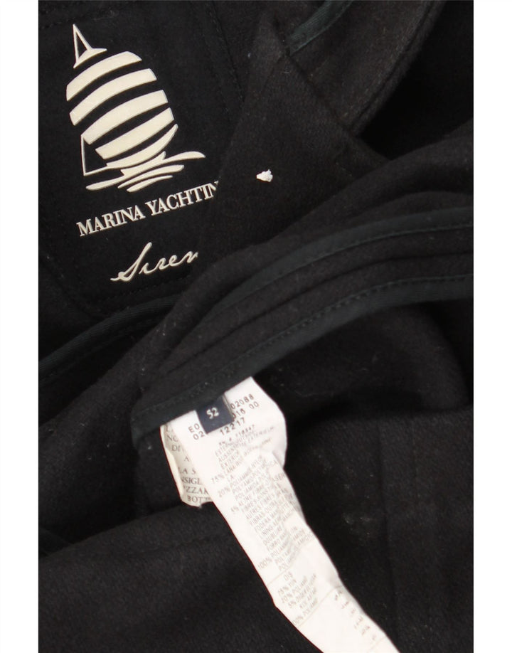 Marina Yachting Herren-Dufflecoat mit Kapuze IT 52 XL, schwarze Wolle