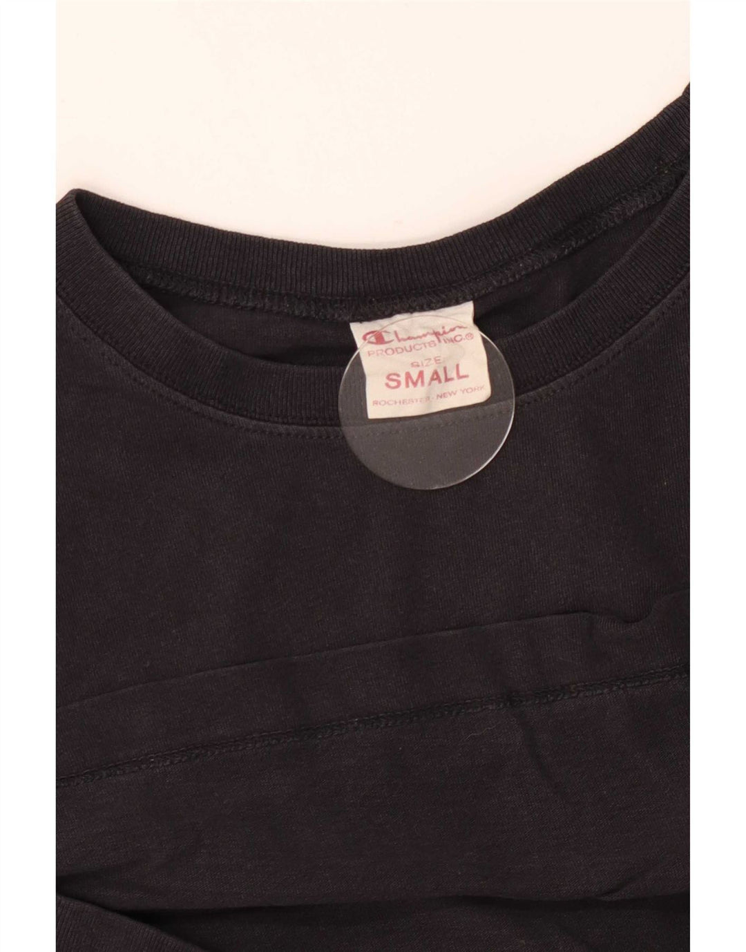 Champion Damen Grafik-T-Shirt-Oberteil UK 10 Small Schwarz