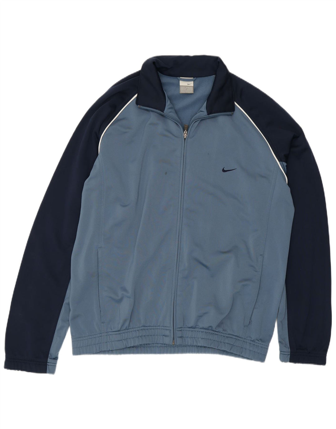 Nike Herren-Trainingsanzugoberteil, UK-Größe 41/43, groß, Marineblau, Farbblock