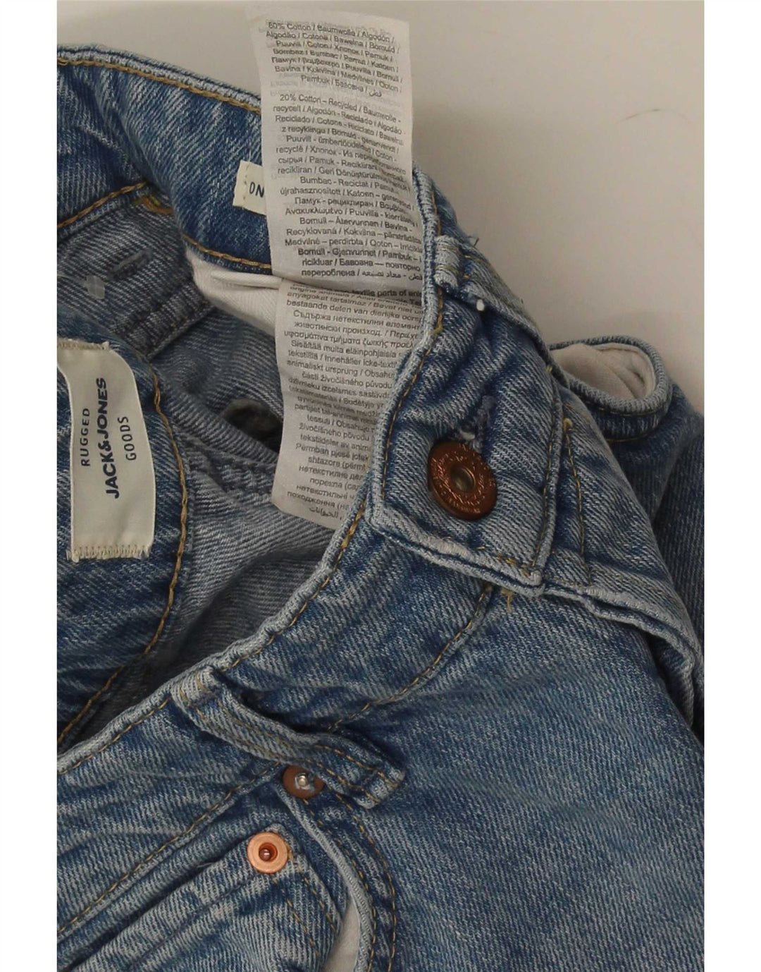 Jack & Jones Herren Slim Jeans W27 L32 Blaue Baumwolle
