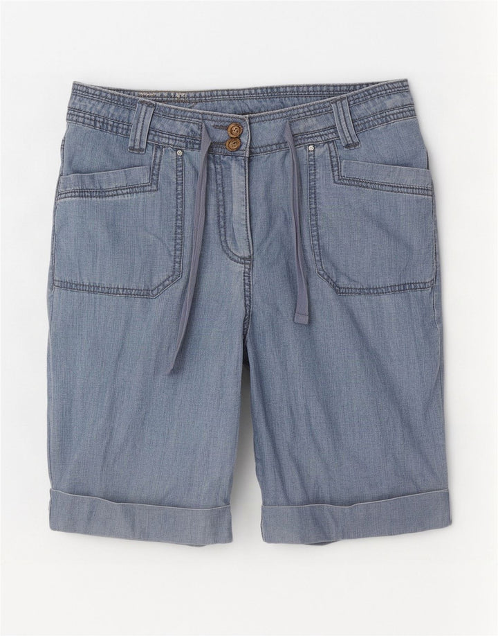 M&Co Damen Bermudashorts UK 14 Large W32 Blaue Baumwolle