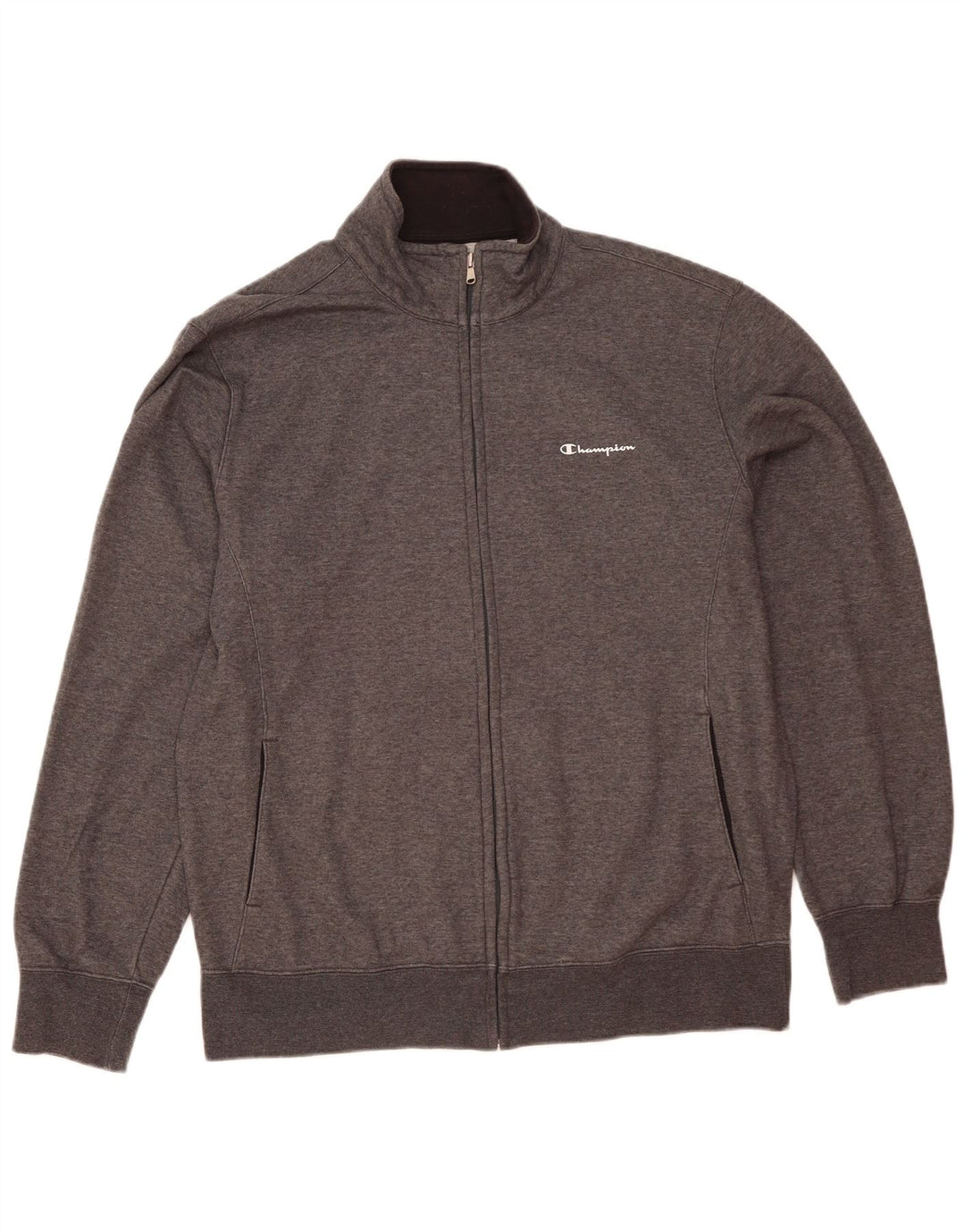 Champion Herren-Trainingsanzug-Oberteil, Jacke, 2XL, grau gefleckte Baumwolle