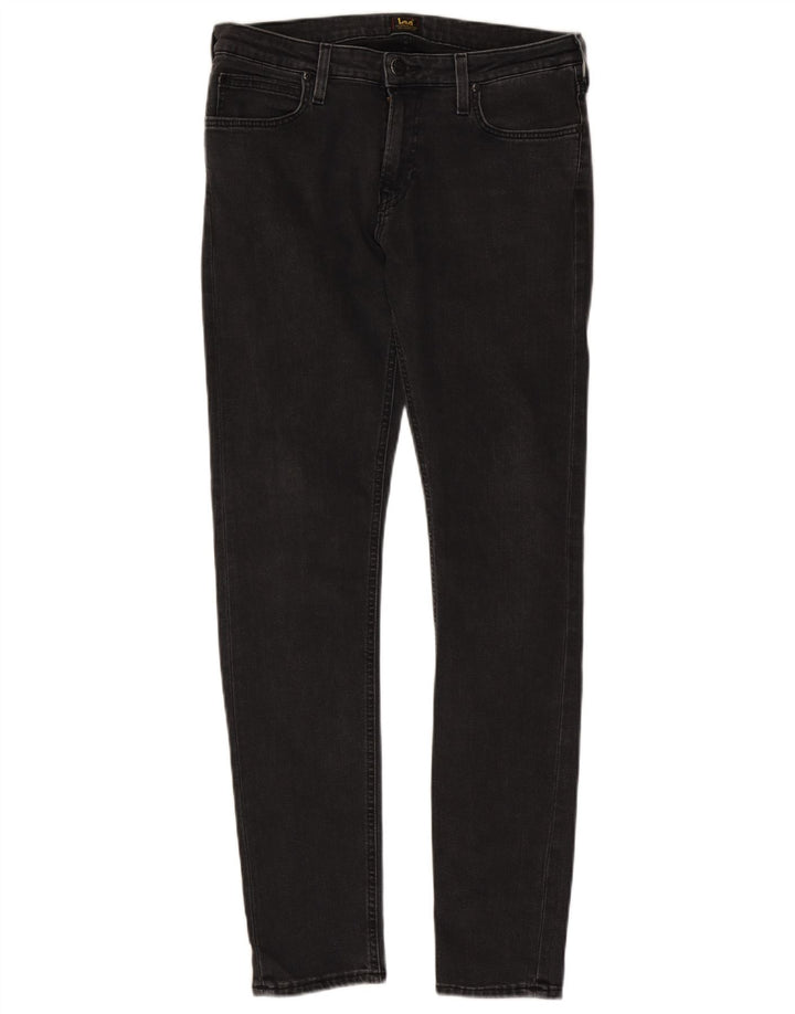 Lee Damen Malone Skinny Jeans W33 L32 Schwarze Baumwolle