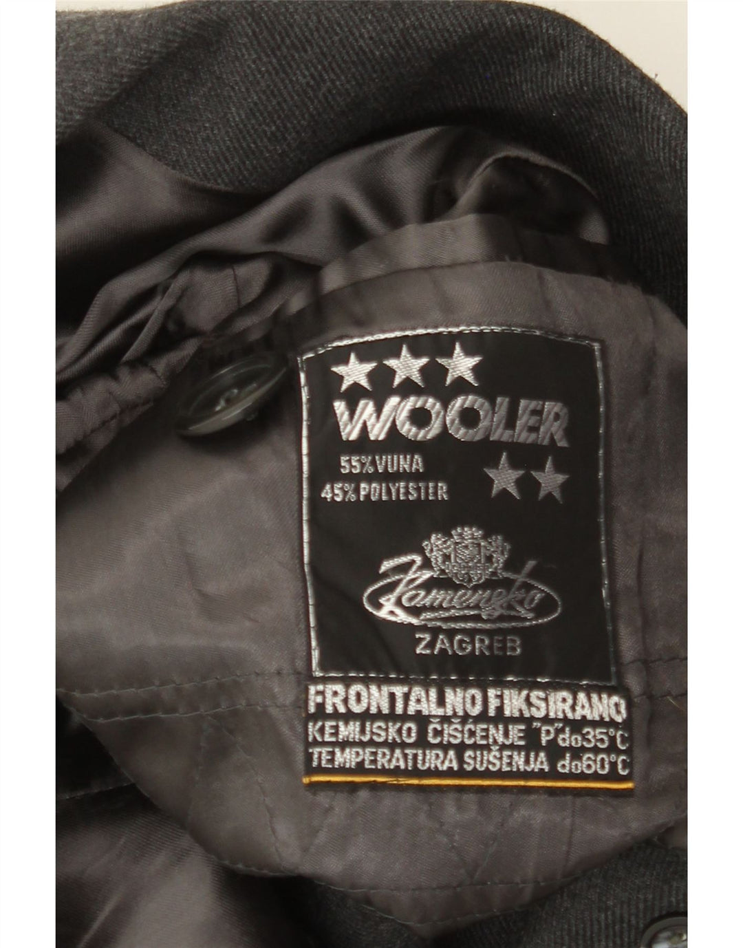 Vintage Damen Mantel UK 10 Kleine graue Wolle