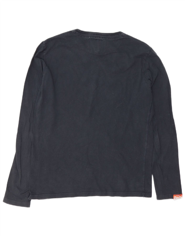 Superdry Herren Graphic Top Langarm Large Schwarz Baumwolle