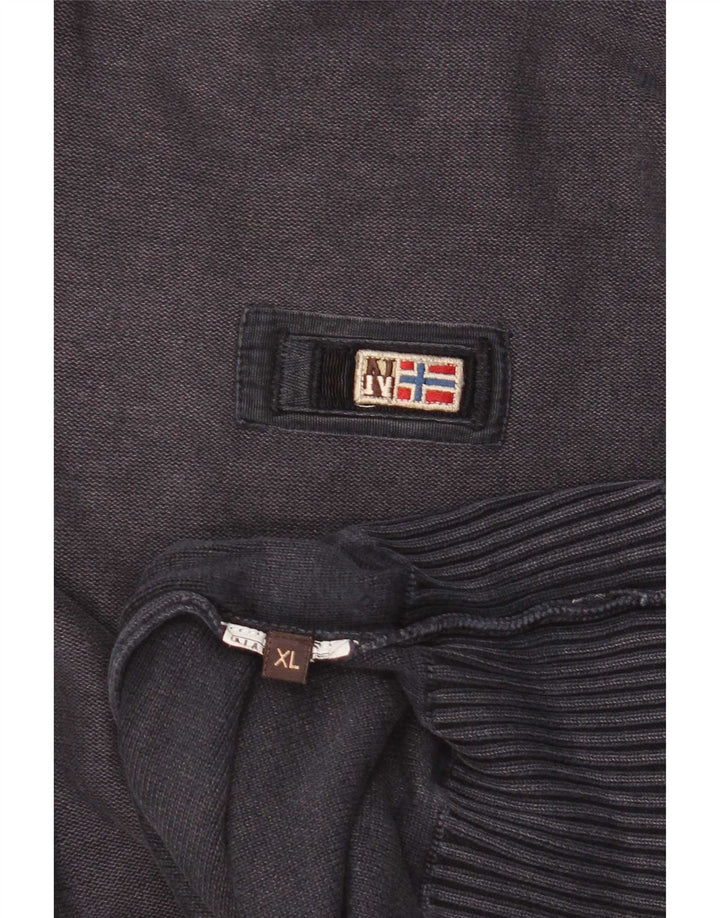 Napapijri Herren-Pullover mit Rundhalsausschnitt, XL, Marineblau