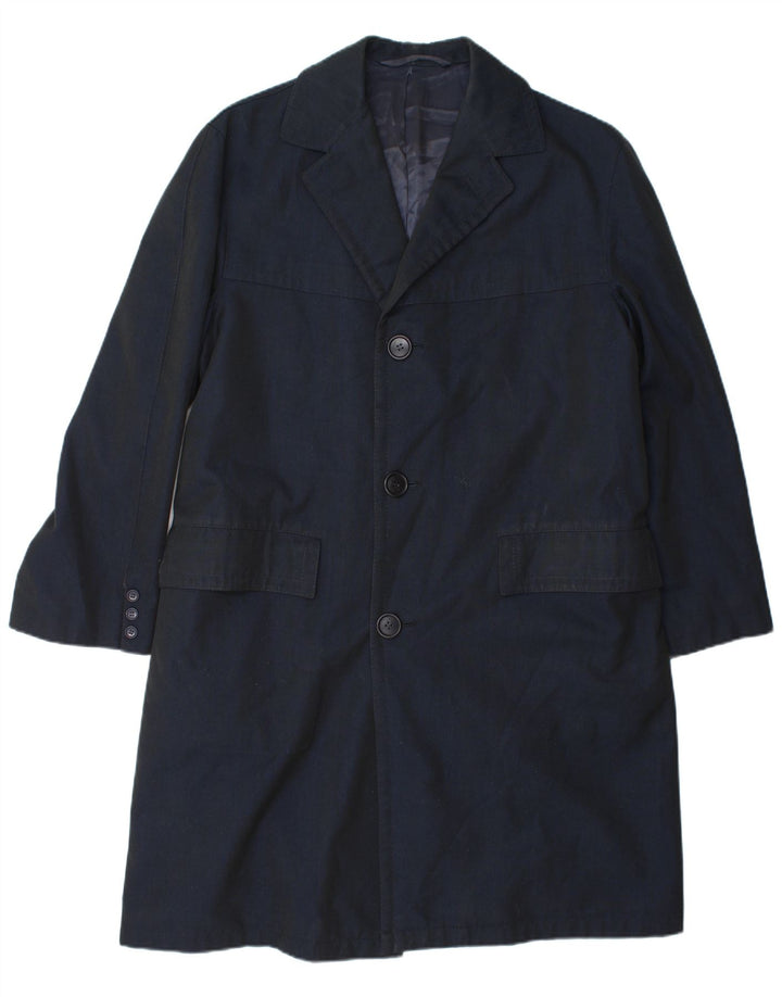 Senator Herrenmantel UK 38 Mittelmarineblaue Wolle