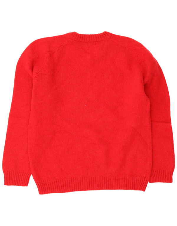 Diadora Damen-Pullover mit V-Ausschnitt, UK 20 2XL, rote Wolle