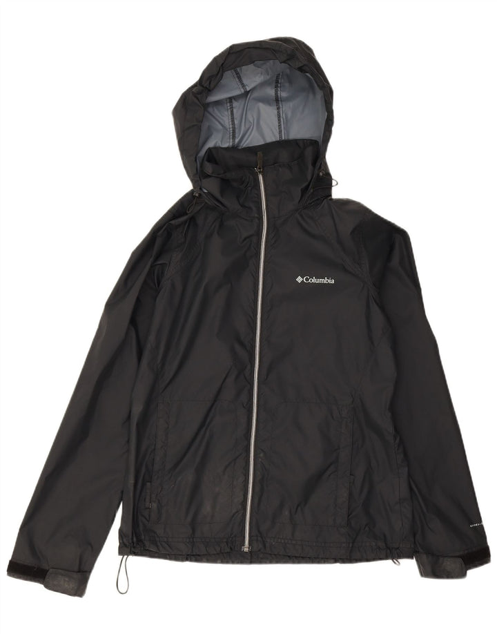Columbia Herren Omni-Shield Kapuzen-Regenjacke UK 38 Mittelschwarzes Nylon