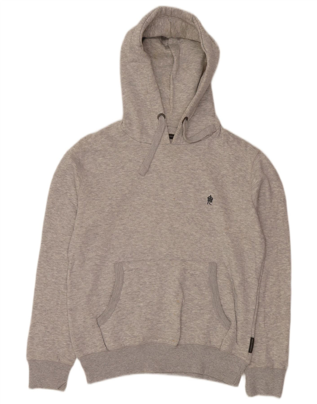 French Connection Herren-Kapuzenpullover, klein, grau gefleckte Baumwolle