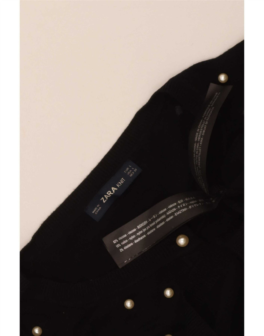 Zara Damen-Cardigan-Pullover UK 14 Große schwarze Viskose