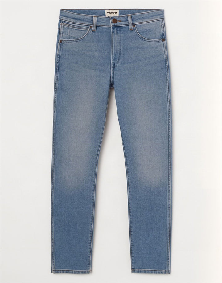 Wrangler Herren Larston Slim Jeans W28 L32 Blaue Baumwolle