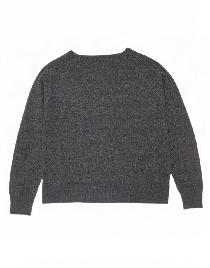 Übergroßes Blusenoberteil für Damen von Zara, Gr. 10, klein, grau gefleckte Viskose