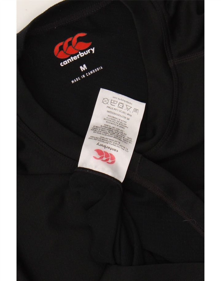 CANTERBURY Damen Grafik-Top, langärmelig, UK 12, mittelschwarz, Polyester