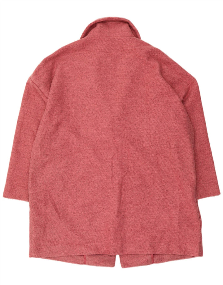 Marks & Spencer Damen Übergroßer offener Mantel UK 20 2XL Rosa Polyester