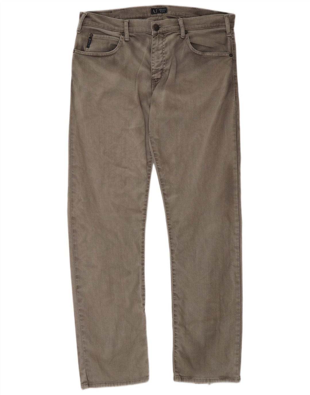 Armani Herren Straight Jeans W36 L35 Graue Baumwolle